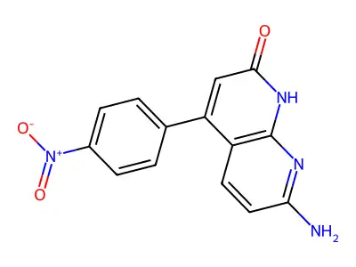 7-Amino-4-(4-nitrophenyl)-1,8-naphthyridin-2(1H)-one structure
