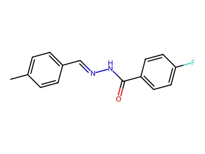 4-fluoro-N-[(E)-(4-methylphenyl)methylideneamino]benzamide structure
