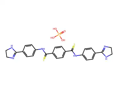 Terephthalanide,4-di-2-imidazolin-2-yldithio,phosphate structure