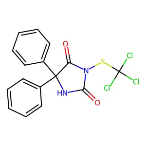 Hydantoin, 5,5-diphenyl-3-(trichloromethylthio)- structure