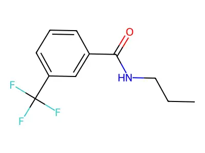 N-propyl-3-(trifluoromethyl)benzenecarboxamide structure