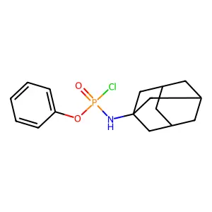 N-[chloro(phenoxy)phosphoryl]adamantan-1-amine structure