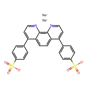 Benzenesulfonic acid, 4,4'-(1,10-phenanthroline-4,7-diyl)bis-, sodium salt (1:2) structure