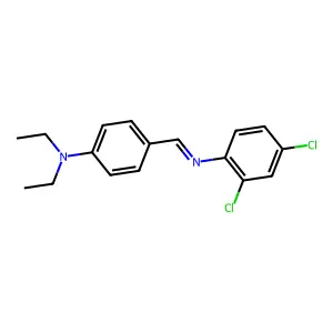 2,4-dichloro-N-[4-(diethylamino)benzylidene]aniline structure