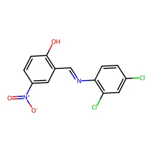 (6E)-6-[(2,4-dichloroanilino)methylidene]-4-nitrocyclohexa-2,4-dien-1-one structure