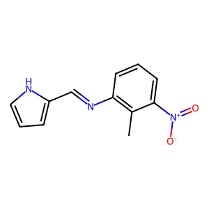 N-(2-methyl-3-nitrophenyl)-1-(1H-pyrrol-2-yl)methanimine structure
