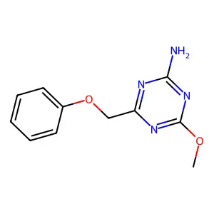 1,3,5-Triazin-2-amine, 4-methoxy-6-(phenoxymethyl)- structure