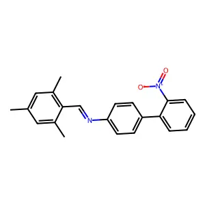N-[4-(2-nitrophenyl)phenyl]-1-(2,4,6-trimethylphenyl)methanimine structure
