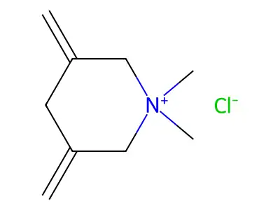 1,1-Dimethyl-3,5-dimethylenepiperidinium chloride structure