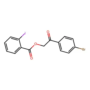 2-(4-Bromophenyl)-2-oxoethyl 2-iodobenzoate structure