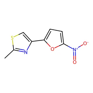 2-Methyl-4-(5-nitro-2-furyl)thiazole structure