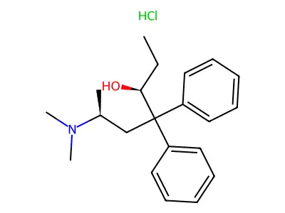 Alphamethadol hydrochloride, (-)- structure