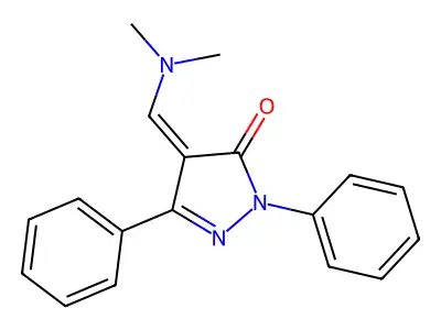 4-(Dimethylaminomethylidene)-2,5-diphenylpyrazol-3-one structure