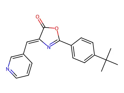 (4Z)-2-(4-tert-butylphenyl)-4-(pyridin-3-ylmethylidene)-1,3-oxazol-5-one structure