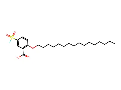 5-(Fluorosulfonyl)-2-(hexadecyloxy)benzoic acid structure
