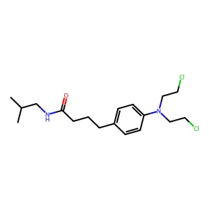 4-{4-[Bis(2-chloroethyl)amino]phenyl}-n-(2-methylpropyl)butanamide structure