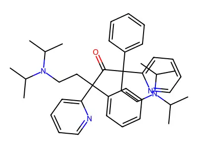 4-Heptanone, 1,7-bis(bis(1-methylethyl)amino)-3,5-diphenyl)-3,5-di-2-pyridinyl- structure