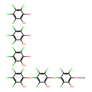 Molybdenum;hexakis(3,4,5,6-tetrachlorobenzene-1,2-diol) structure