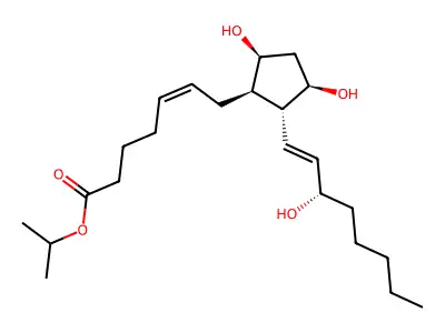 Prostaglandin F2 isopropyl ester structure