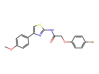 2-(4-bromophenoxy)-N-[4-(4-methoxyphenyl)-1,3-thiazol-2-yl]acetamide structure