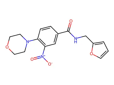 N-(2-furylmethyl)-4-(4-morpholinyl)-3-nitrobenzamide structure