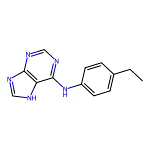 N-(4-ethylphenyl)-9H-purin-6-amine structure