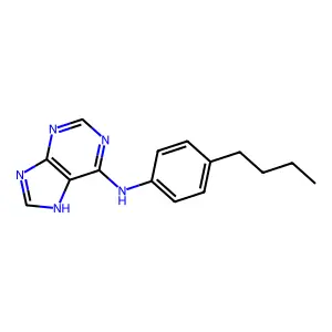 N-(4-butylphenyl)-7H-purin-6-amine structure