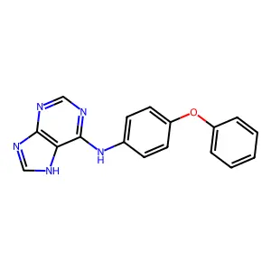 N-(4-phenoxyphenyl)-9H-purin-6-amine structure