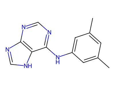 N-(3,5-dimethylphenyl)-9H-purin-6-amine structure