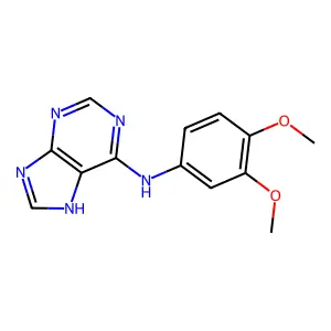 N-(3,4-dimethoxyphenyl)-7H-purin-6-amine structure