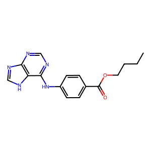 butyl 4-(9H-purin-6-ylamino)benzoate structure