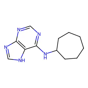 N-cycloheptyl-7H-purin-6-amine structure