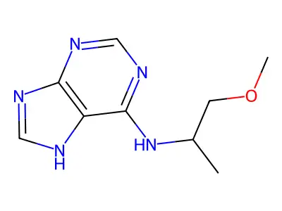 N-(1-methoxypropan-2-yl)-9H-purin-6-amine structure