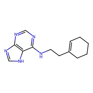 N-[2-(cyclohexen-1-yl)ethyl]-7H-purin-6-amine structure