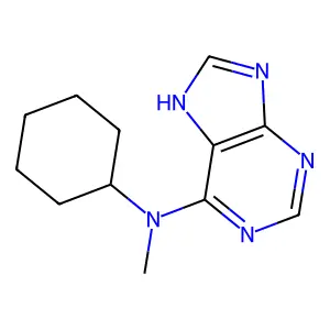 N-cyclohexyl-N-methyl-7H-purin-6-amine structure