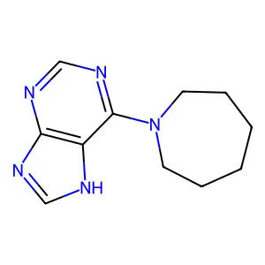 6-(azepan-1-yl)-9H-purine structure