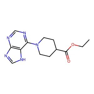 ethyl 1-(7H-purin-6-yl)piperidine-4-carboxylate structure