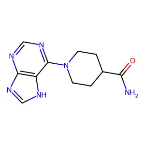 1-(7H-purin-6-yl)piperidine-4-carboxamide structure