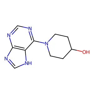 1-(9H-purin-6-yl)piperidin-4-ol structure