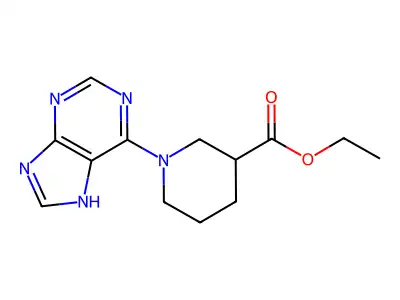 ethyl 1-(7H-purin-6-yl)piperidine-3-carboxylate structure