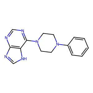 6-(4-phenylpiperazin-1-yl)-7H-purine structure