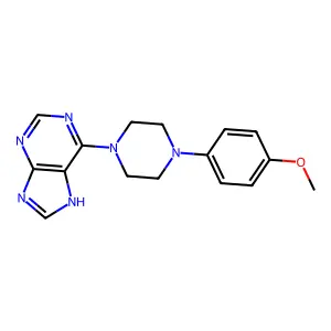 6-[4-(4-methoxyphenyl)piperazin-1-yl]-7H-purine structure