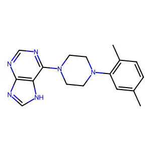 6-[4-(2,5-dimethylphenyl)piperazin-1-yl]-7H-purine structure