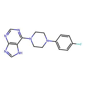 6-[4-(4-fluorophenyl)piperazin-1-yl]-7H-purine structure