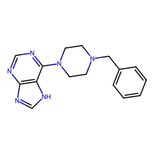 6-(4-benzylpiperazin-1-yl)-7H-purine structure