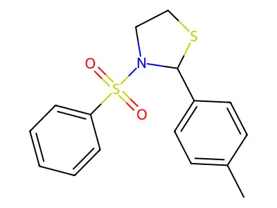 3-(Benzenesulfonyl)-2-(4-methylphenyl)-1,3-thiazolidine structure