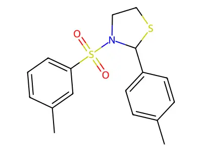 3-(3-Methylbenzene-1-sulfonyl)-2-(4-methylphenyl)-1,3-thiazolidine structure