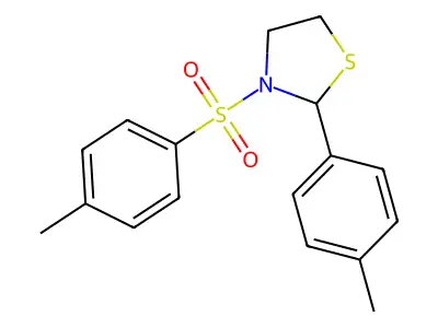 2-(4-Methylphenyl)-3-[(4-methylphenyl)sulfonyl]-1,3-thiazolidine structure