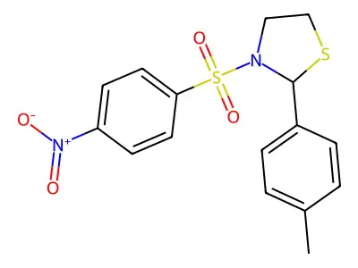 2-(4-Methylphenyl)-3-(4-nitrobenzene-1-sulfonyl)-1,3-thiazolidine structure