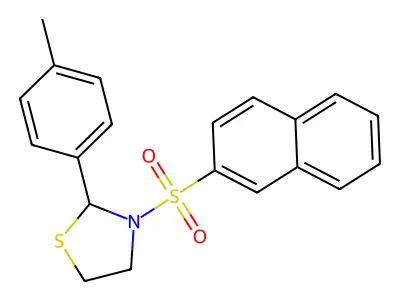 2-(4-Methylphenyl)-3-(naphthalene-2-sulfonyl)-1,3-thiazolidine structure